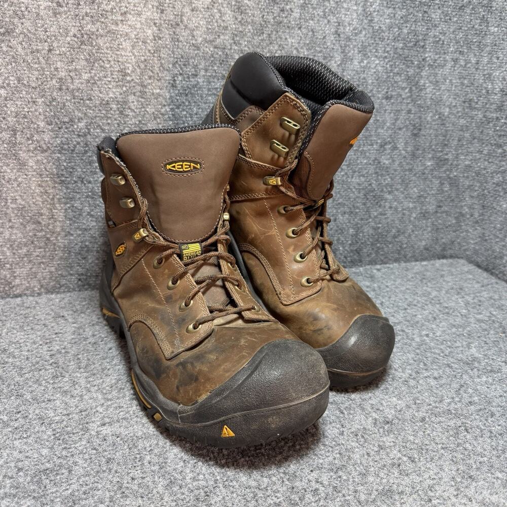 KEEN Utility Mt Vernon Boot Mens 13EE Brown Leather Safety Toe Work Shoes USA